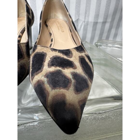 BEAUTIISOLES Leopard Print Suede Pointed Toe Clear Acrylic Heel Sz 8 Club Rave - Picture 8 of 10